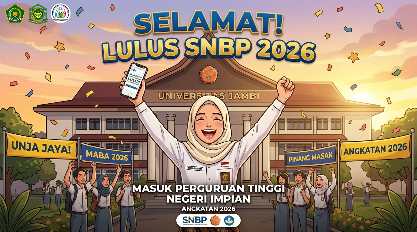 Sinergi Prestasi: Tiga Pengurus Inti Terbaik PIK-R MAN 1 Kerinci Tembus SNBP 2026 di Universitas Jambi
